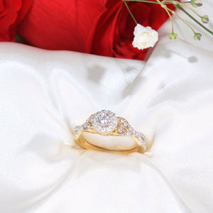 10K Gold Diamond Engagement Ring