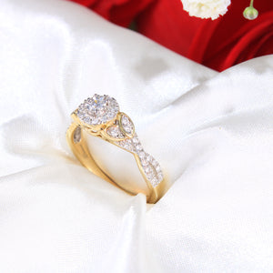 10K Gold Diamond Engagement Ring
