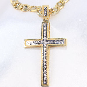 14K Yellow Gold Crucifix Charm