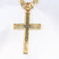 14K Yellow Gold Crucifix Charm
