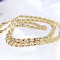 14K Yellow Gold 2tone Solid Gucci Link Chain 6mm 24in