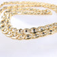 14K Yellow Gold 2tone Solid Gucci Link Chain 6mm 24in