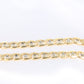 14K Yellow Gold 2tone Solid Gucci Link Chain 6mm 24in