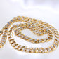 14K Yellow Gold 2tone Hollow Cuban Link Chain 8mm 26in
