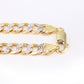 14K Yellow Gold 2tone Hollow Cuban Link Chain 8mm 26in