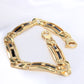 14K Yellow Gold Onyx Bracelet 8mm 8in