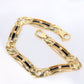 14K Yellow Gold Onyx Bracelet 8mm 8in