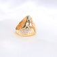 14K Yellow Gold CZ St Jude Ring