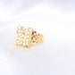 14K Yellow Gold Nugget Men's Ring