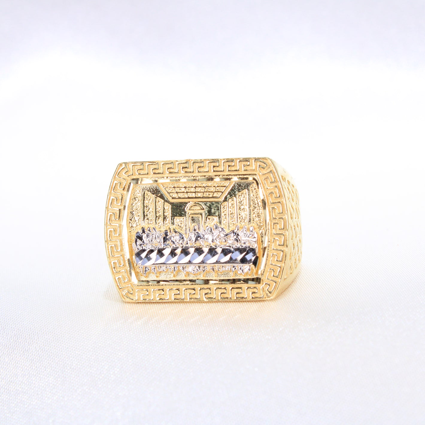 14K Yellow Gold Last Supper Men's Ring