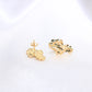 14K Yellow Gold Nugget Earrings