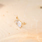 14K Yellow Gold Square CZ Earrings