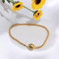 14K Yellow Gold Flexible Charm Bracelet