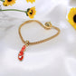 14K Yellow Gold Flexible Charm Bracelet