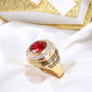 14K Yellow Gold  CZ Men's Ring