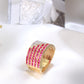 14K Yellow Gold CZ Men's Ring