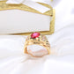 14K Yellow Gold CZ Men's Ring