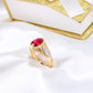 14K Yellow Gold  CZ Men's Ring