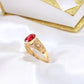 14K Yellow Gold CZ Virgin Mary Ring