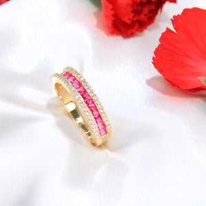 14K Yellow Gold CZ Ring