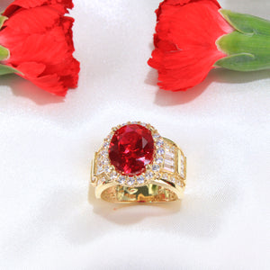 14K Yellow Gold CZ Ring
