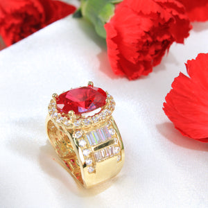 14K Yellow Gold CZ Ring