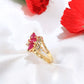 14K Gold Ruby And Diamond Ring