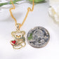 14K Yellow Gold CZ Bear Charm