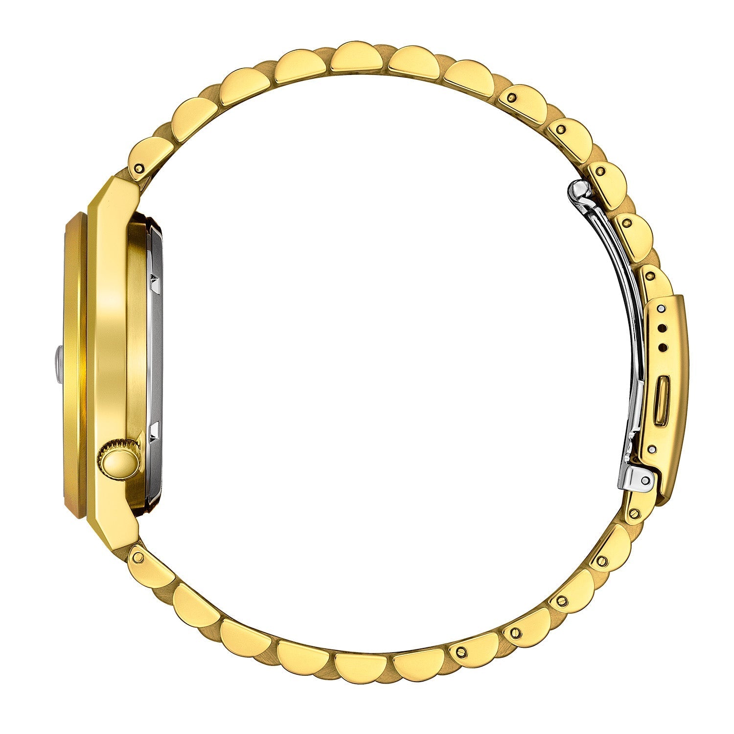 Side profile of the Citizen Tsuyosa NJ0152-51X, highlighting the case thickness and bracelet design