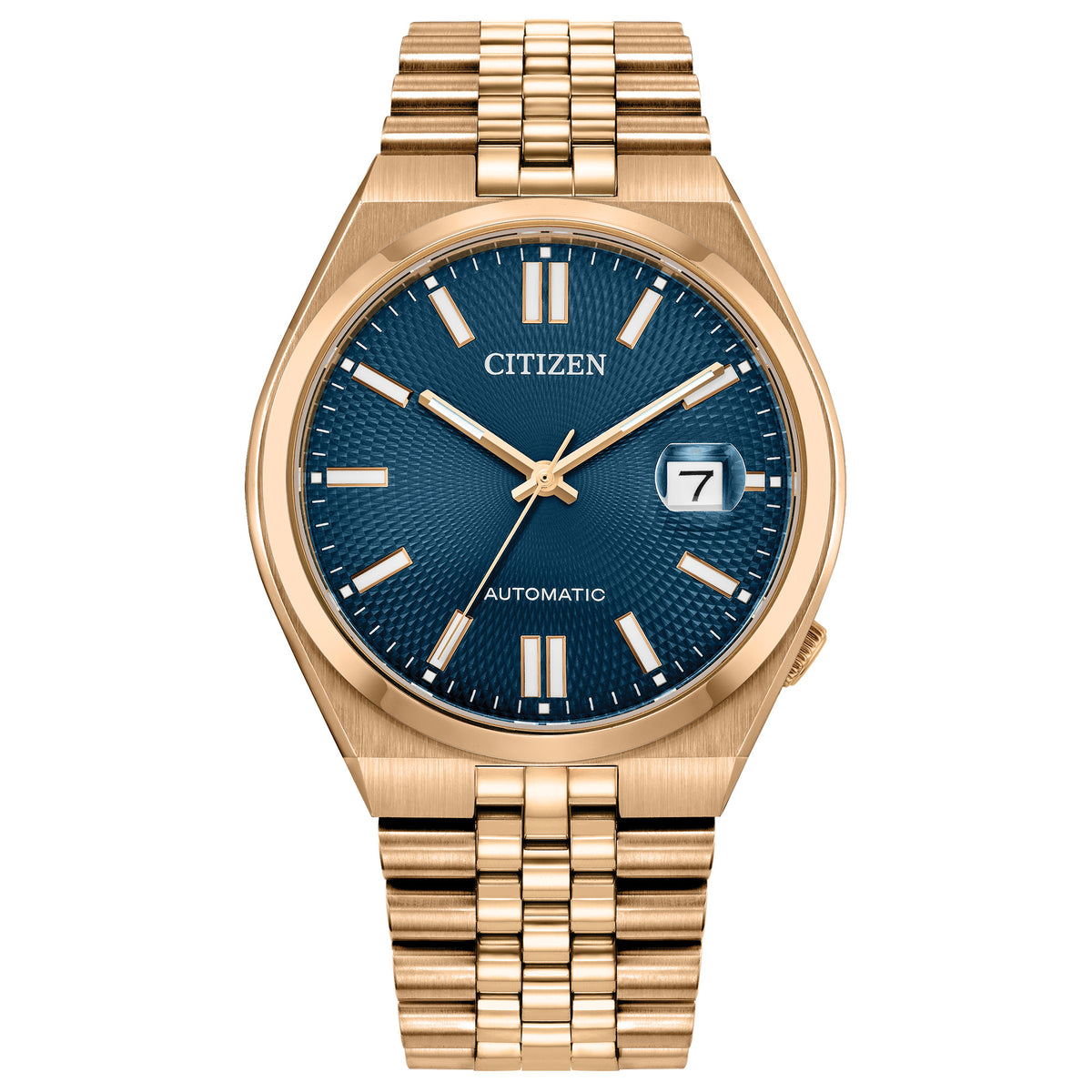 CITIZEN TSUYOSA 60 Rose Gold Blue Dial Watch NK0023-57L