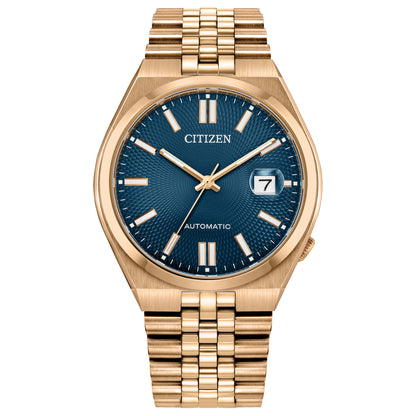 CITIZEN TSUYOSA 60 Rose Gold Blue Dial Watch NK0023-57L