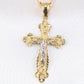 14K Two-Tone Gold Crucifix Charm