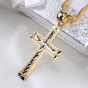 14K Yellow Gold Cross Charm