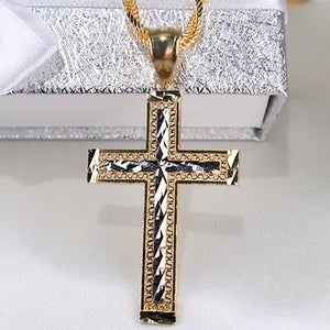 14K Yellow Gold Cross Charm