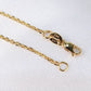 14K Yellow Gold 2Lines Chain Necklace w/Heart Love 18in