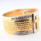 14K Two-Tone Gold Cross Our Father Ring