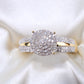 10K Yellow Gold Diamond Wedding Trio Set Rings