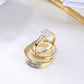 10K Yellow Gold Diamond Wedding Trio Set Rings