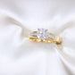 10K Yellow Gold Diamond Wedding Trio Set Rings