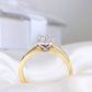 10K Yellow Gold Diamond Wedding Trio Set Rings