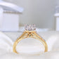 10K Yellow Gold Diamond Wedding Trio Set Rings