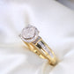 10K Yellow Gold Diamond Wedding Trio Set Rings