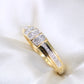 10K Yellow Gold Diamond Wedding Trio Set Rings