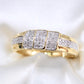10K Yellow Gold Diamond Wedding Trio Set Rings