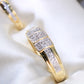10K Yellow Gold Diamond Wedding Trio Set Rings