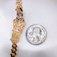 14K Tricolor Gold St Jude 3tone Bracelet 7mm 8.5in