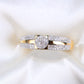 10K Yellow Gold Diamond Wedding Trio Set Rings