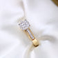 10K Yellow Gold Diamond Wedding Trio Set Rings