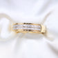 10K Yellow Gold Diamond Wedding Trio Set Rings