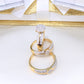 10K Yellow Gold Diamond Wedding Trio Set Rings
